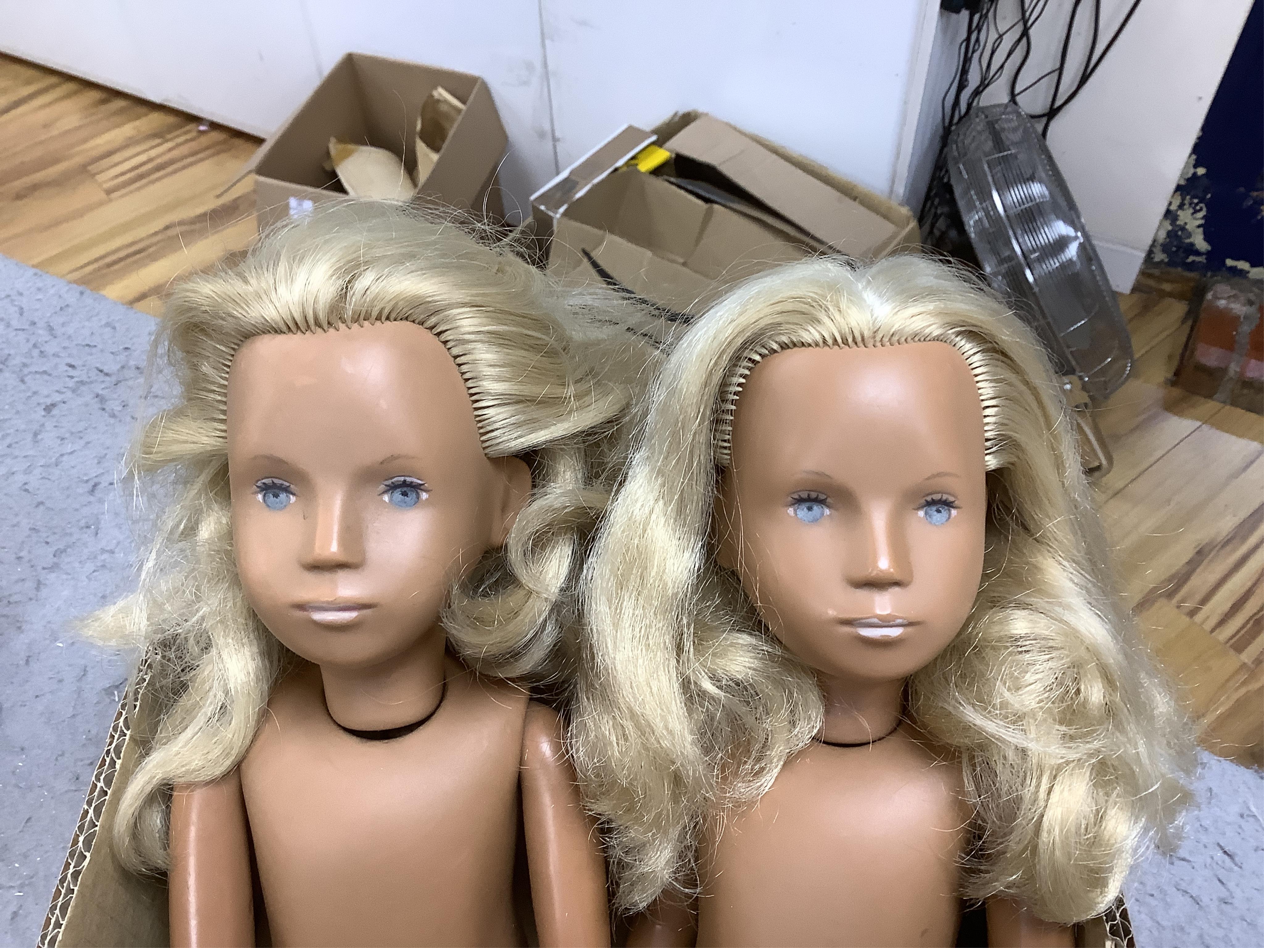 Two Sasha dolls with blue eyes, 40cm high (2). Condition - good